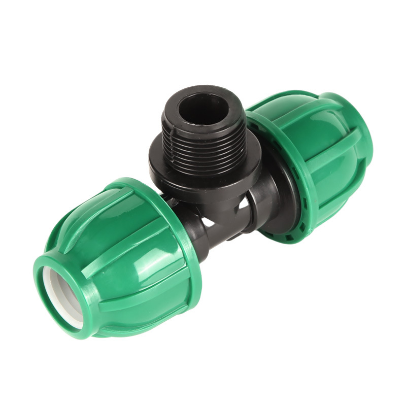 20PE conector rápido sin fusión térmica conector rápido directo codo enchufe de tres vías válvula de alambre interno accesorios de juntas de riego agrícola image 6