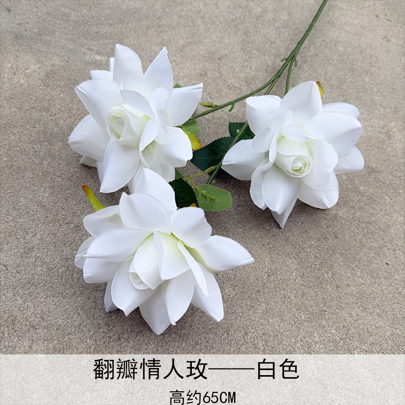 Nuevo 3 amantes Mei Flip Flores simuladas de boda Auditorio Road Flores falsas de la decoración de la sala de estar