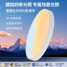 全光谱客厅吸顶灯天境智能客厅卧室灯全光谱多彩圆形吸顶晴空灯