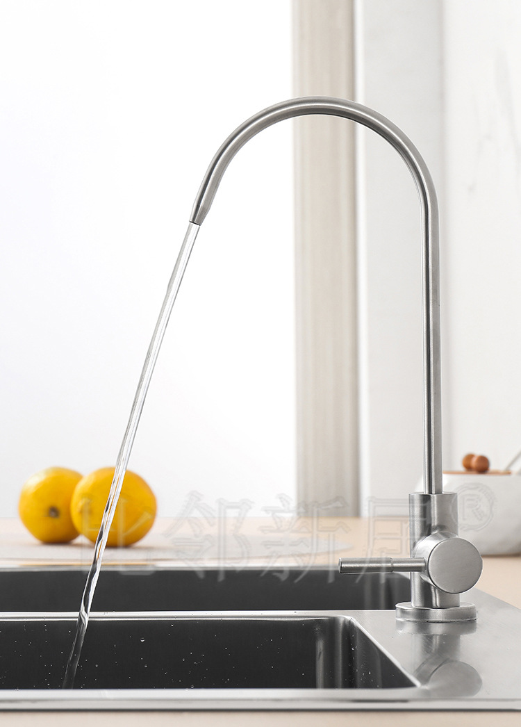 Factory wholesale 304 stainless steel single-cooling kitchen sink, elbow pipe, rotating sink, direct drinking purified water faucet undefined