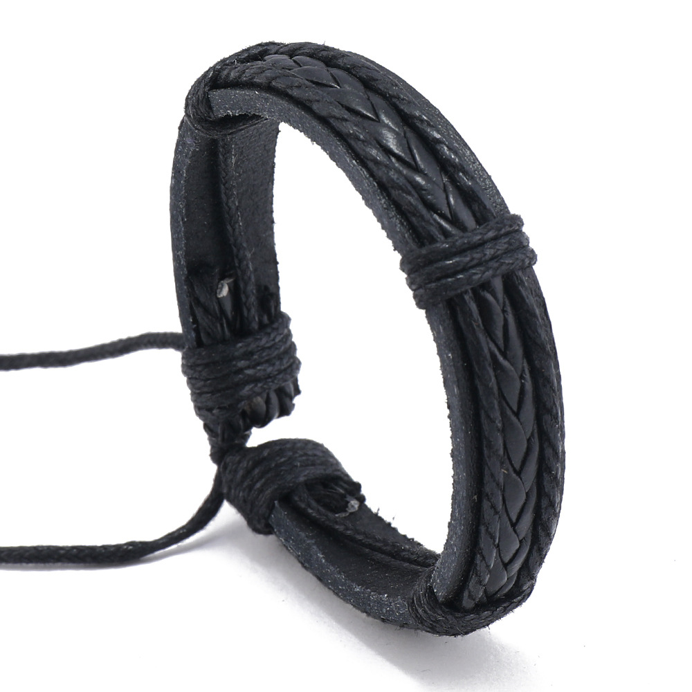 Men’s Braided Leather Bracelet, Waterproof & Hypoallergenic, Comfortable Daily Wear. Classic Rugged Style, Symbol Of Courage & Taste. A Warm, Meaning_voghion.com