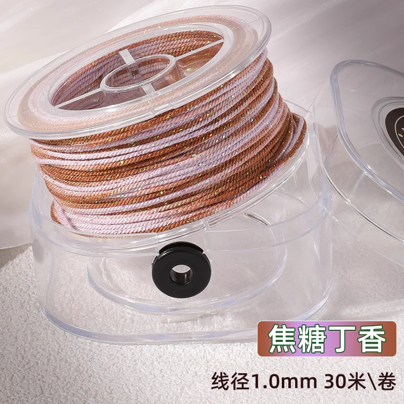 タオ五色ロープ手織りロープセクション染め星空手こね綿糸大ロールハンドロープ diy ジュエリーアクセサリー材料ロープ|undefined