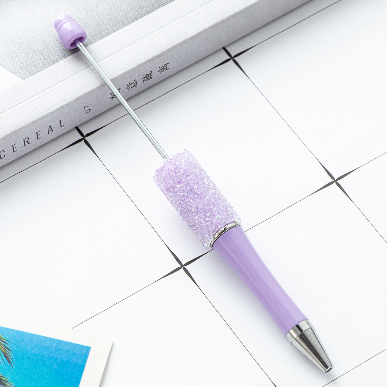 DIY bolígrafo de cuentas de azúcar creativo pegado a mano lleno de diamantes de plástico bolígrafo de regalo al por mayor