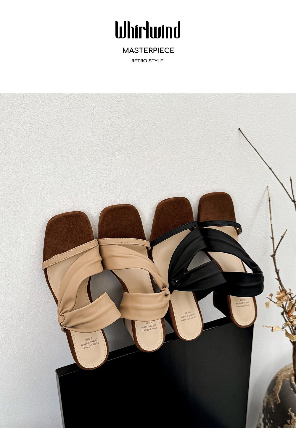 Sandal cao gót nữ mũi vuông quai ngang đế xuồng hở mũi phong cách Pháp — màu đen, màu mơ chi tiết 13