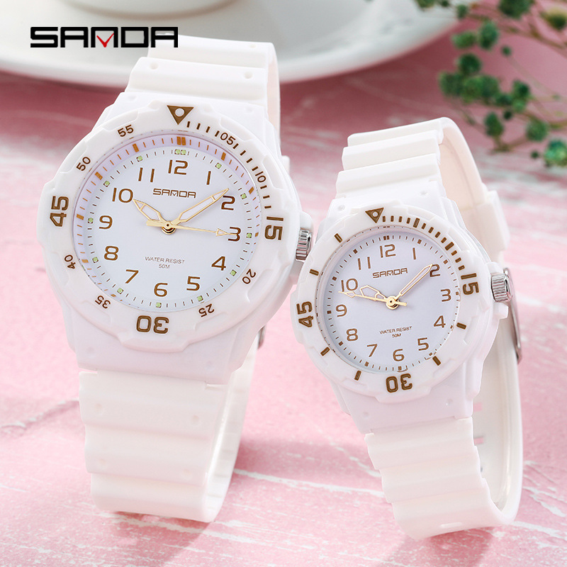 Sanda Brand Couple Watches, Fashionable, Fresh and Casual Watches, Personalized Men's and Women's Waterproof Luminous Quartz Watches