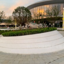 校园广场公共区UHPC景观树池坐凳 仿石HPC艺术造型花坛