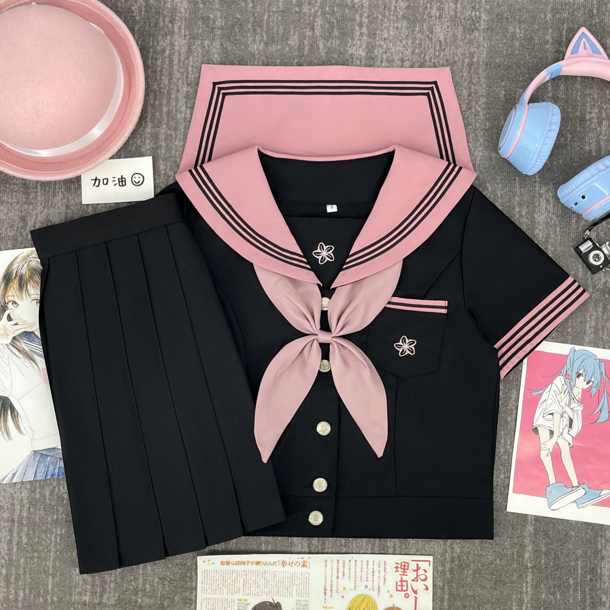 [Летняя Сакура] Оригинальная форма JK в японском стиле, матросская форма в консервативном стиле, школьная форма, милая девчачья форма, классная форма, выпускная форма