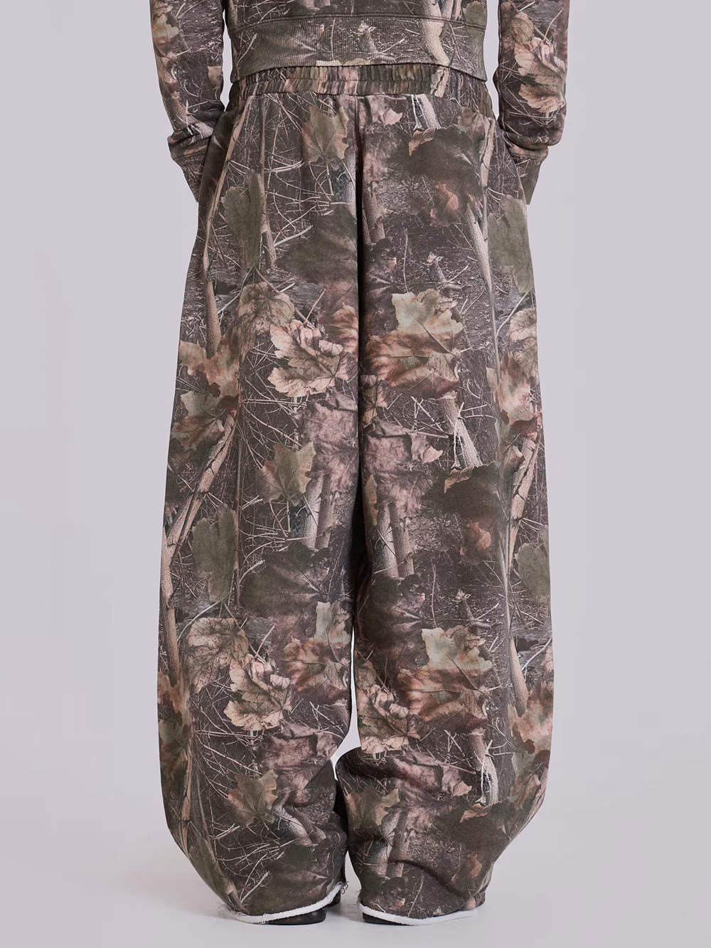 Comercio exterior exclusivo para piernas anchas, pantalones de verano de algodón de cintura alta, pantalones deportivos casuales de pulverización de color.
