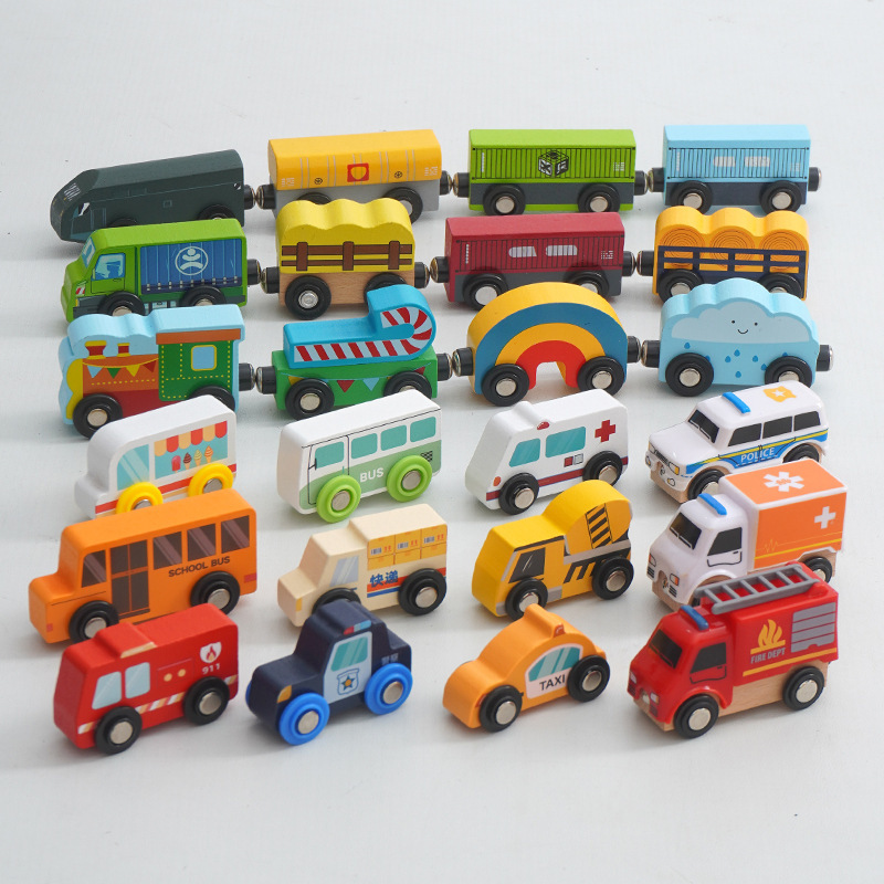 Wooden magnetic connection multifunctional trolley