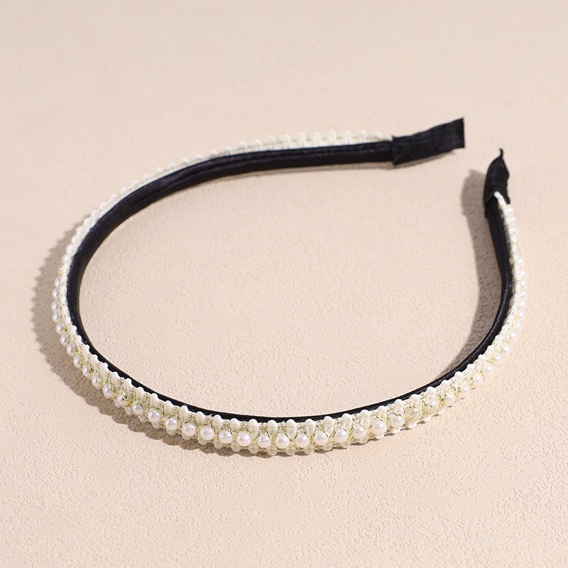 Fashion Geometric Imitation Pearl Inlay Rhinestones Hair Band 1 Piece display picture 9