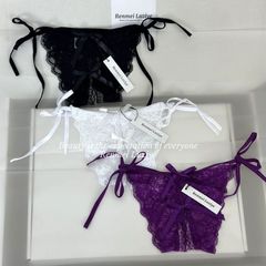 RenmeiLuziye [ストラップオープンクロッチ下着] セクシーなレースのローウエストマルチカラー快適な純粋な欲望の誘惑