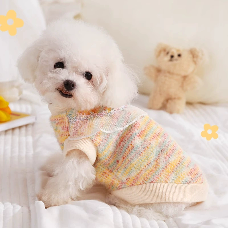 Одежда для собак: теплый осенний свитер для маленьких собак (Тедди, бишон, померанский шпиц), осенний жилет для щенков, осенне-зимняя одежда для питомцев