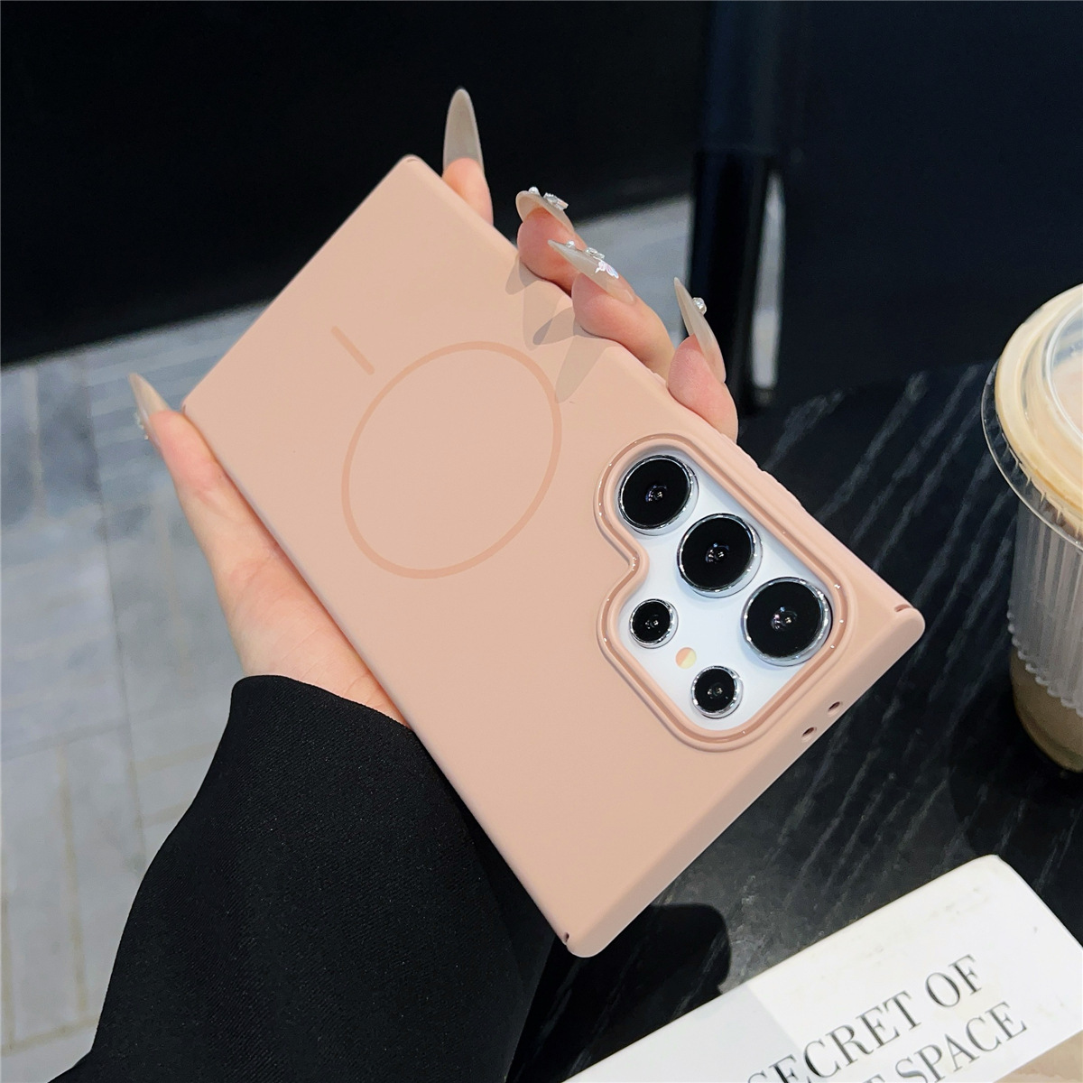 Aplicable a Samsung S26Ultra Soft Ring Magnetic Phone Case S25plus Skin Magnetic Case Anti-fall Protector