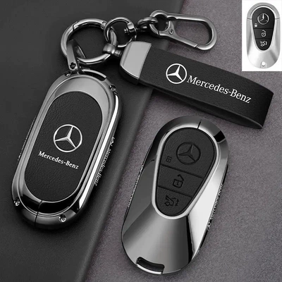 Car key bag | C260L Male Gle350 High-End A200L - leather-texture-mercedes-benz-c-class-leather-texture-danxia-black-rope-buckle