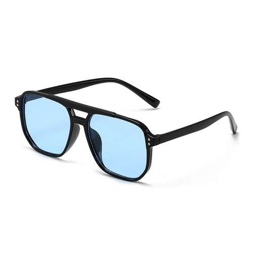 New cross-border oceanic double-barrel rivet sunglasses, UV-proof, stylish large-frame sun glasses, retro style.