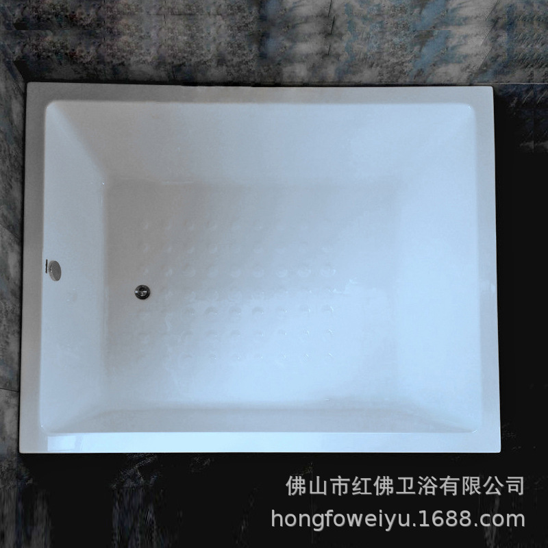 Fabricante de Guangdong Foshan 1.9m rectangular acrílico incrustado doble surf masaje bañera de temperatura constante 5241