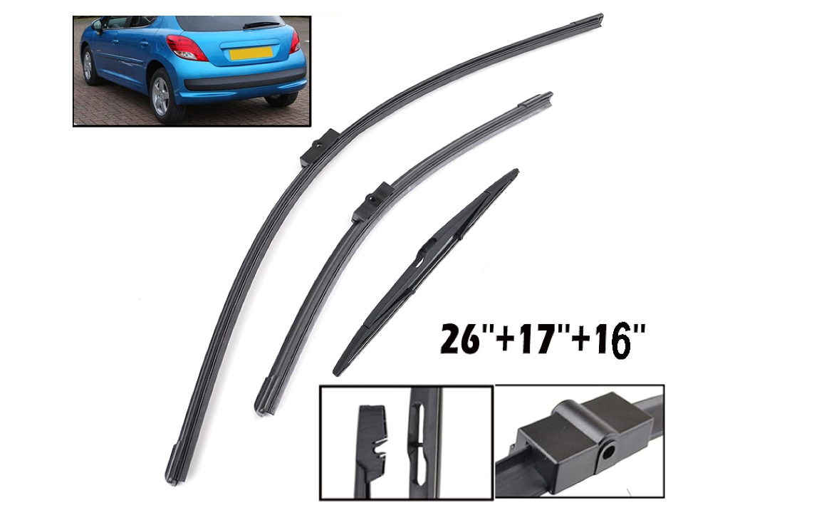 Suitable for Peugeot 207 hatchback 2006-2012 front and rear wiper wiper windshield wiper
