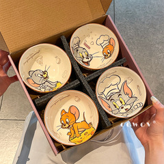 トムとジェリーのライスボウル家庭用子供のかわいい漫画セラミック食器セット新築祝いのお土産誕生日ギフト