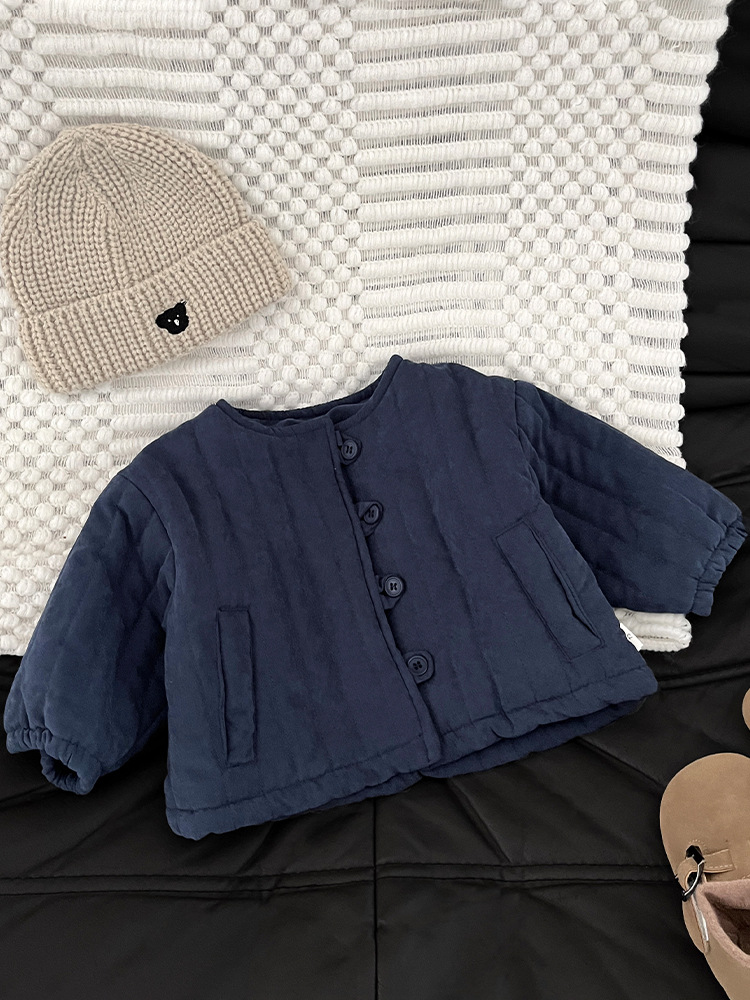 Baby invierno chaqueta de algodón nuevo estilo coreano extranjero para bebés de sexo masculino y femenino, ropa de algodón gruesa, chaqueta de algodón caliente para niños