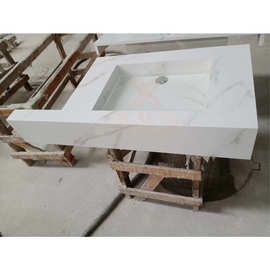 人造大理石英石大理石阳台柜浴室柜体卫浴一体单双盆台面洗手盆