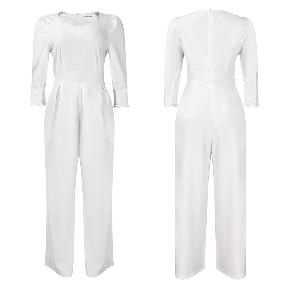 Damen Jumpsuit Langarm Lässig Weites Bein Für Den Winter_voghion.com