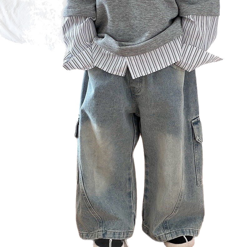 Nuevos pantalones de primavera y otoño para niños, pantalones de primavera para niños, pantalones casuales fritos de moda, pantalones sueltos de moda image 5