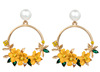 Brand cute earrings, ceramics from pearl, Korean style, internet celebrity, flowered