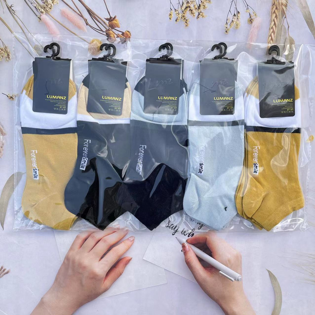 2023新潮款精梳棉短袜春夏季男女运动学院风吸汗船袜详情15