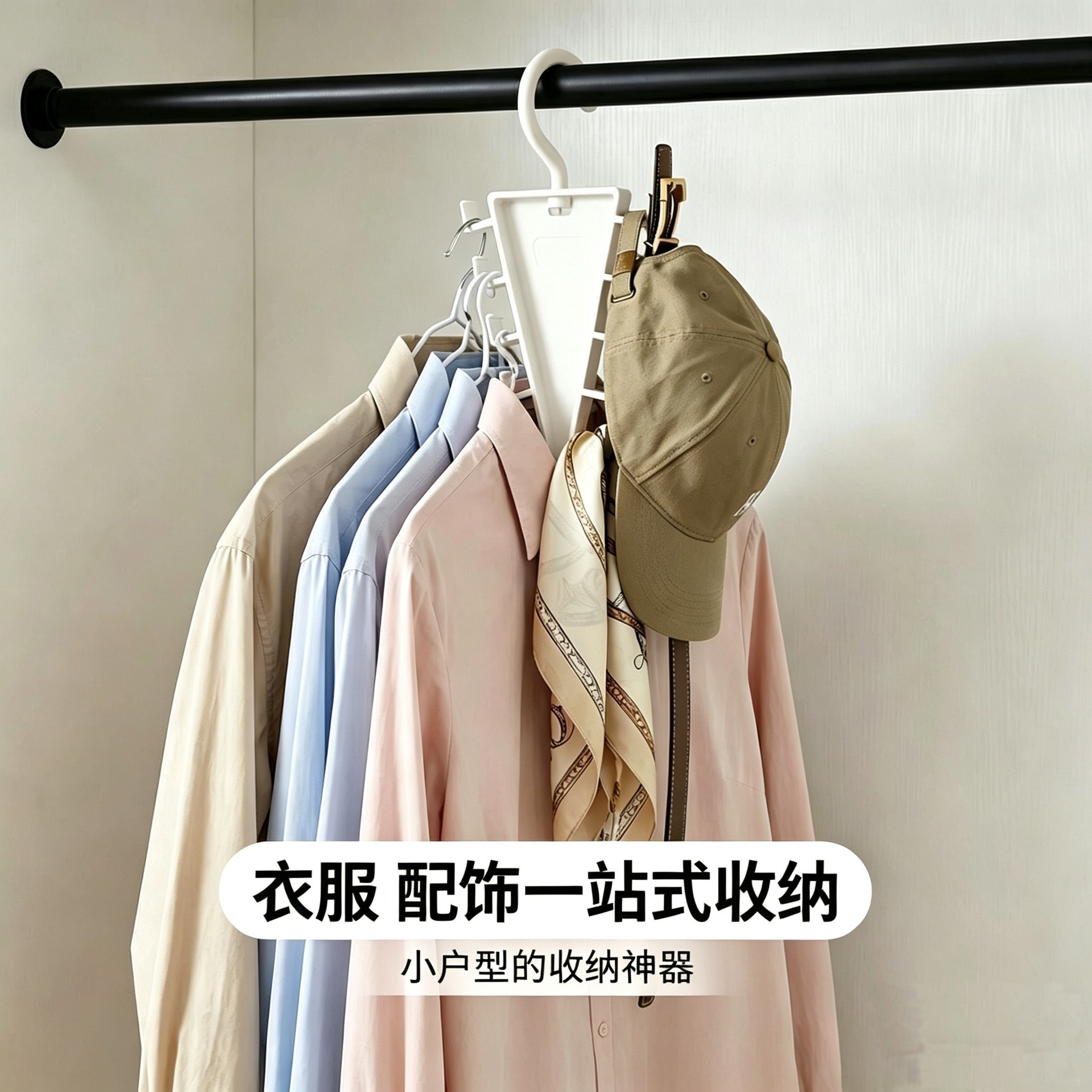 V型双边衣架收纳架家用宿舍收纳神器叠加一钩多挂架省空间帽子架
