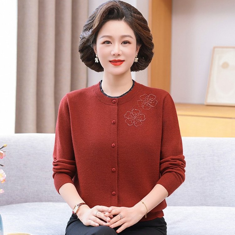 Fashion Casual Women's Clothing Mom's Sweater Knitwear Nanxi Phoenix Autumn and Winter New Daily Commuting Style Fashion Casual Women's Clothing Mom's Sweater Knitwear Nanxi Phoenix Autumn and Winter New Daily Commuting Style