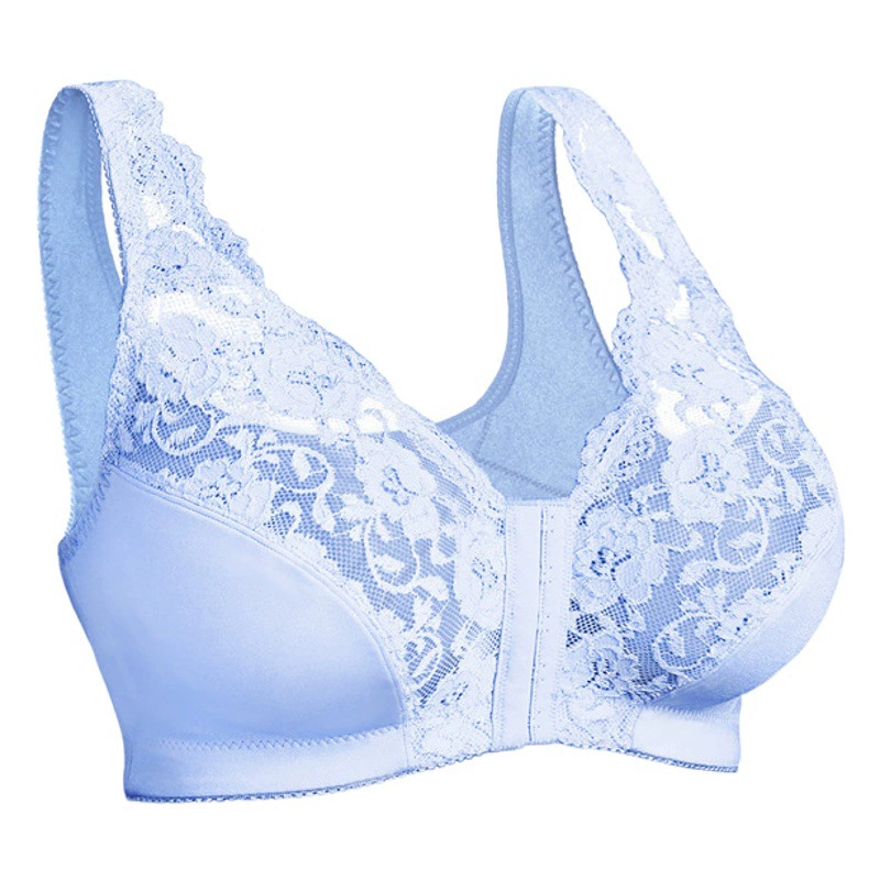 В наличии спортивный бюстгальтер с европейской и американской передней пряжкой большого размера без стального кольца, нижнее белье, трансграничный Американский Жилет спереди, кружевной бюстгальтер