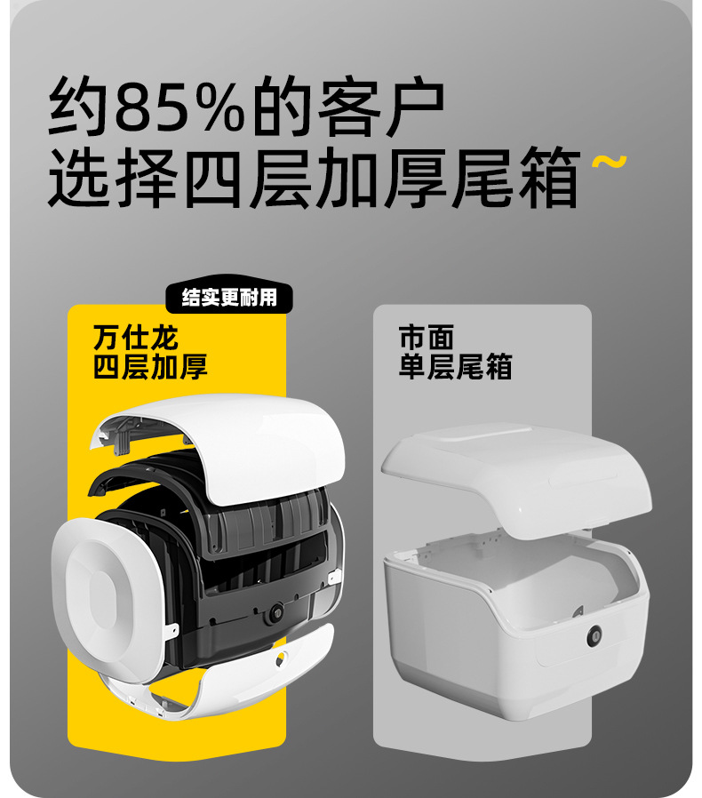 New audio tail box electric car back box for Yadi Emma bell universal backrest large capacity storage box