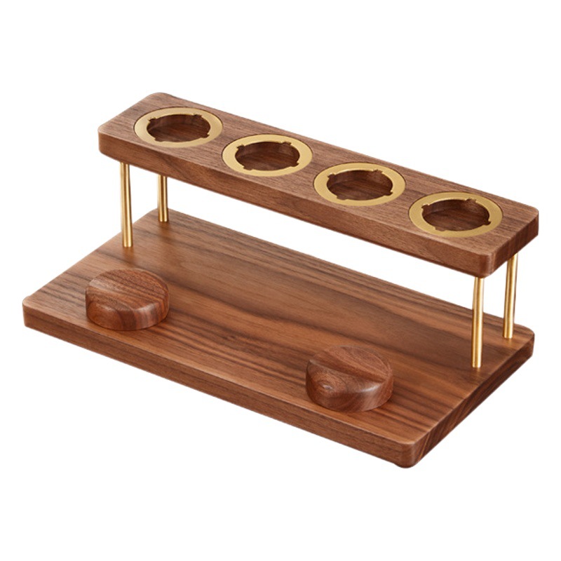 Nogal negro Dyson rizador de pelo rack de almacenamiento vertical de estilo de pelo encimera soporte de almacenamiento 4-cabeza Cruz