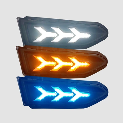 Gündüz işıqları Overseas Versions of Nissan Sunny - fishbone-led-tri-color-flowing-daytime-running-lights-sold-as-a-pair