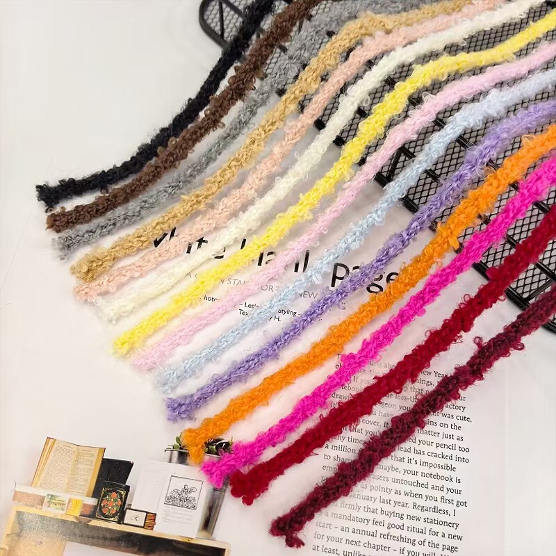 Soft Teddy Loop Round Knitted Belt Handmade Bow Garment Accessories Shoes and Hats Socks Gift Packaging Toy Jewelry