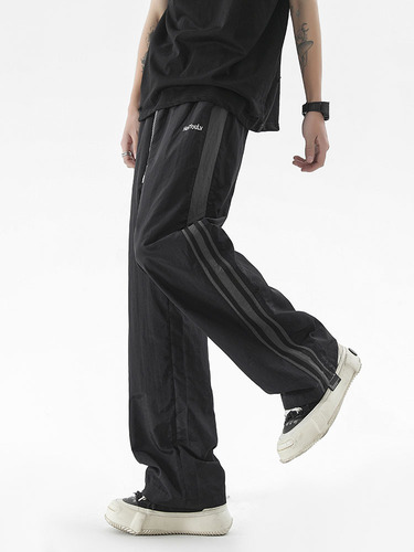 National-style Patchwork Color-Block Cargo Pants for Men—Summer Trendy Brand, Cool & Relaxed Outdoor Quick-Dry Workwear Trousers, Casual Long Pants