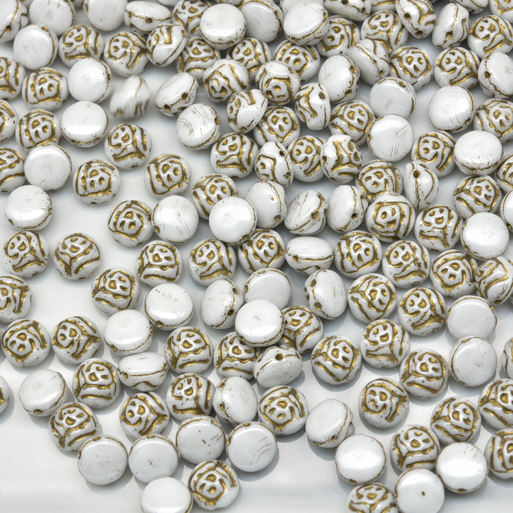 Nuevo checa perlas de vidrio preciosa Bossa Rosa 29 colores 8mm,12mm perlas sueltas 100g paquete