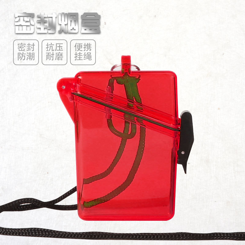 플라스틱 방수 담배 상자 경사 매달려 투명 빨간색