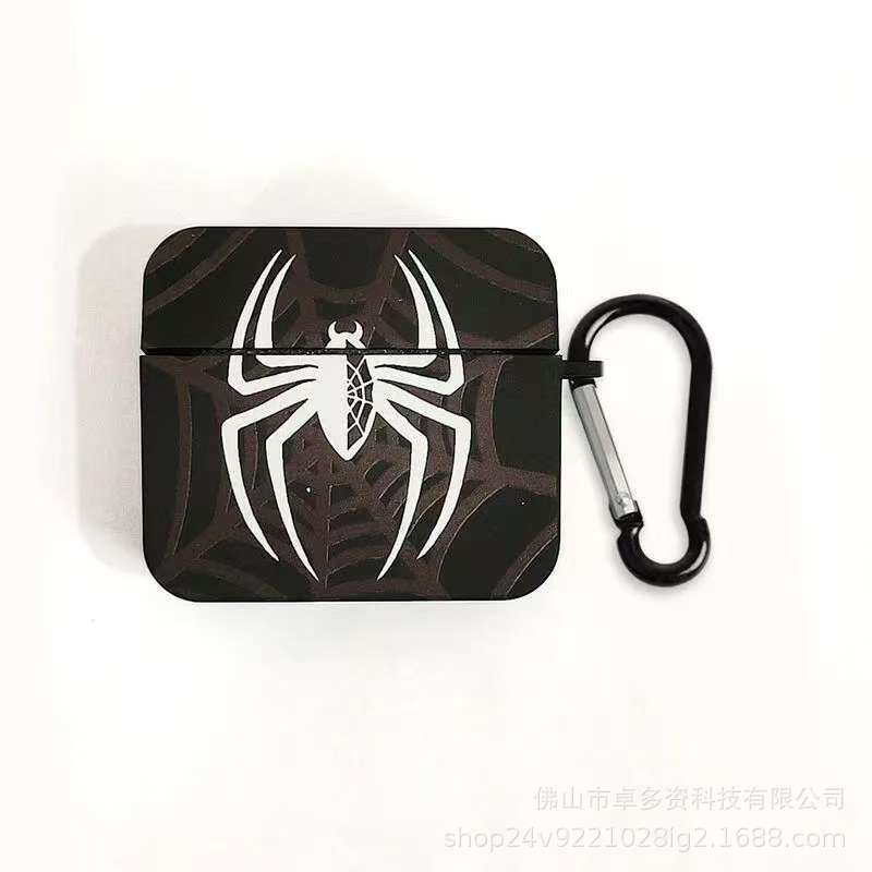 Gran araña para Airpods Apple Bluetooth auriculares inalámbricos cubierta de cubierta cuadrada contra caídas dibujos animados creativos image 5