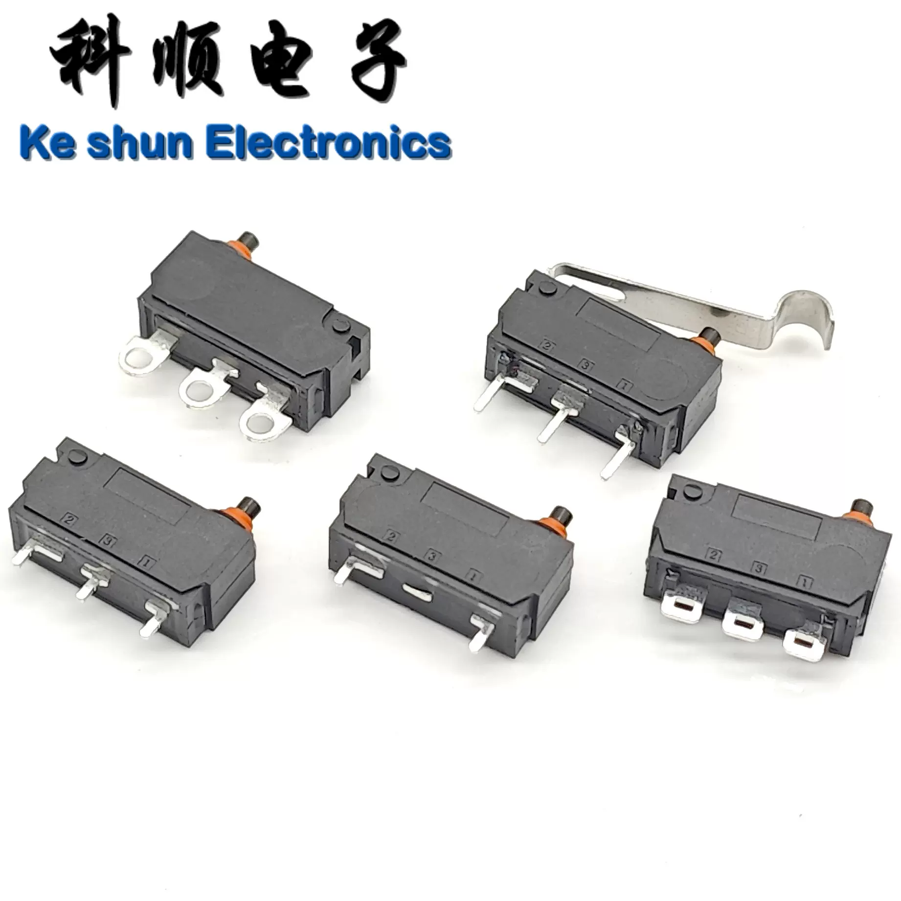 防水防尘小型微动开关KW-11/无柄/带柄/两脚三脚圆脚宽脚