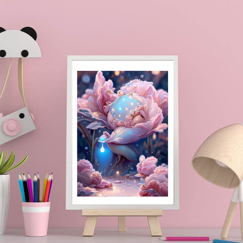 Flores paisajísticas llenas de diamante DIY pintura de diamante hecha a mano Rubik cuadrado conjunto de pegatinas de diamante cross-border DIY pintura de diamante hecha a mano