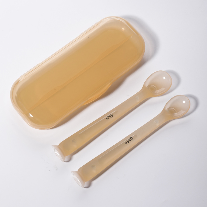 Cucharas de alimentos suplementarios para recién nacidos PPSU cucharas de silicona para bebés especiales para alimentar agua de arroz y pasta de arroz para niños