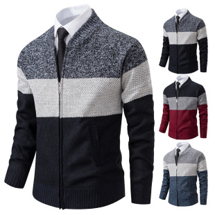 Men's Autumn New Korean-style Fashionable All-match Slim-fit Sweater Coat Top Men's Sweater Outer Wear