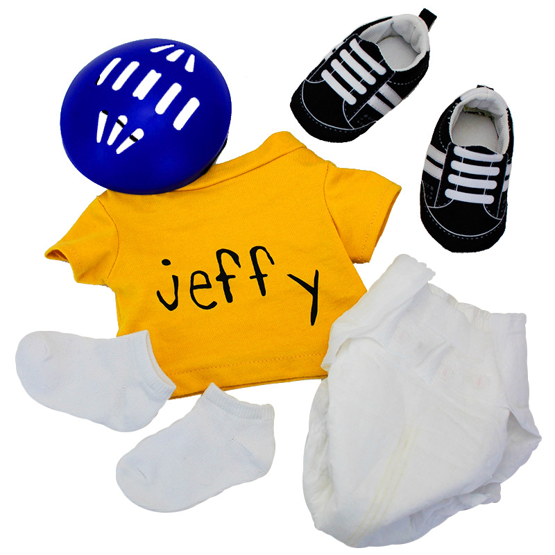 Jeffie Hand Puppet Toy Mouth Can Move Parent-child Interaction Plush Doll Kindergarten Ventriloquism Can Open Mouth Jeff Doll