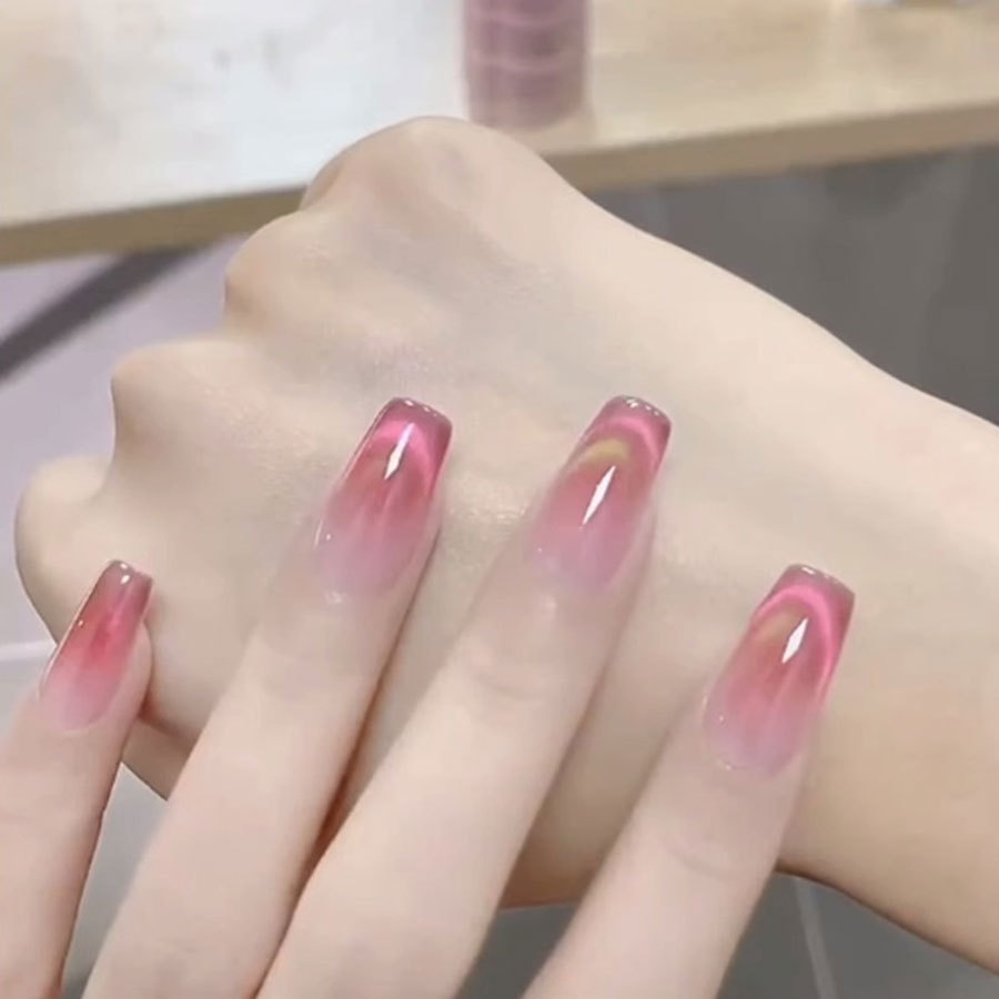 Dopamine double light Cat Eye Nail Polish glue 2023 new candy spar cat eye glue nail salon suit