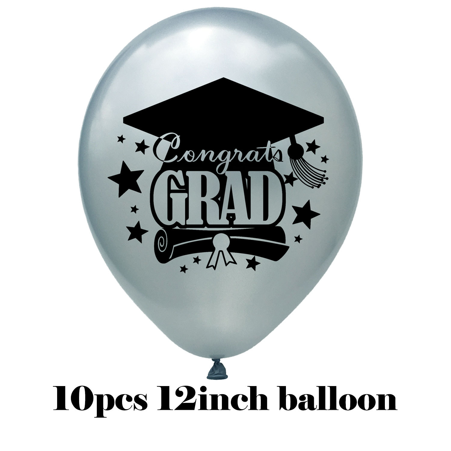 Temporada de graduación de Oro Negro Felicitar Grad carta globo felicitaciones fiesta de posgrado globo de lentejuelas