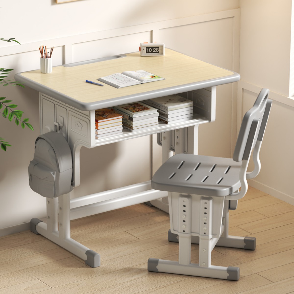 School Desks and Chairs Children's Desk Primary School Students' Home Study Table Liftable Work Table suit Writing Tables and Chairs