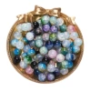 10mm broken egg white glass beads-randomly mixed
