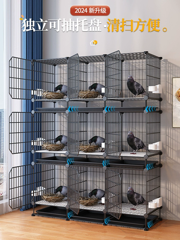 Клетка для разведения голубей, клетка для птиц, гнездо для попугаев, трехъярусная большая клетка для разведения, двор для кур, большая уличная клетка