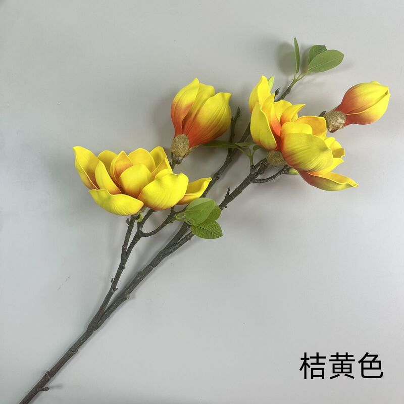 新しいマグノリア造花シングルマルチヘッドマグノリア造花卸売ホームウェディング風景装飾写真撮影|undefined